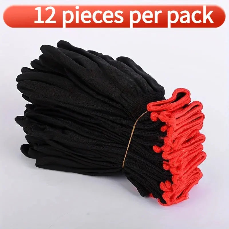 A set of breathable nylon garden work gloves, without PU coating and silicone, not waterproof, used for excavation and planting Zenn Organics Inc