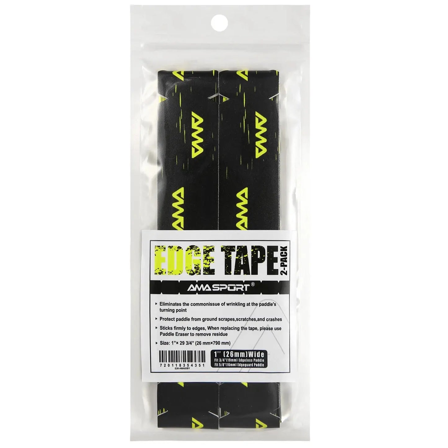 Pickleball Paddle Protection Tape New Color for 13mm/16mm/19mm Padel- 2 Units Pack Paddle Head Edge Guard- Pickleball Lead Tape Zenn Organics Inc