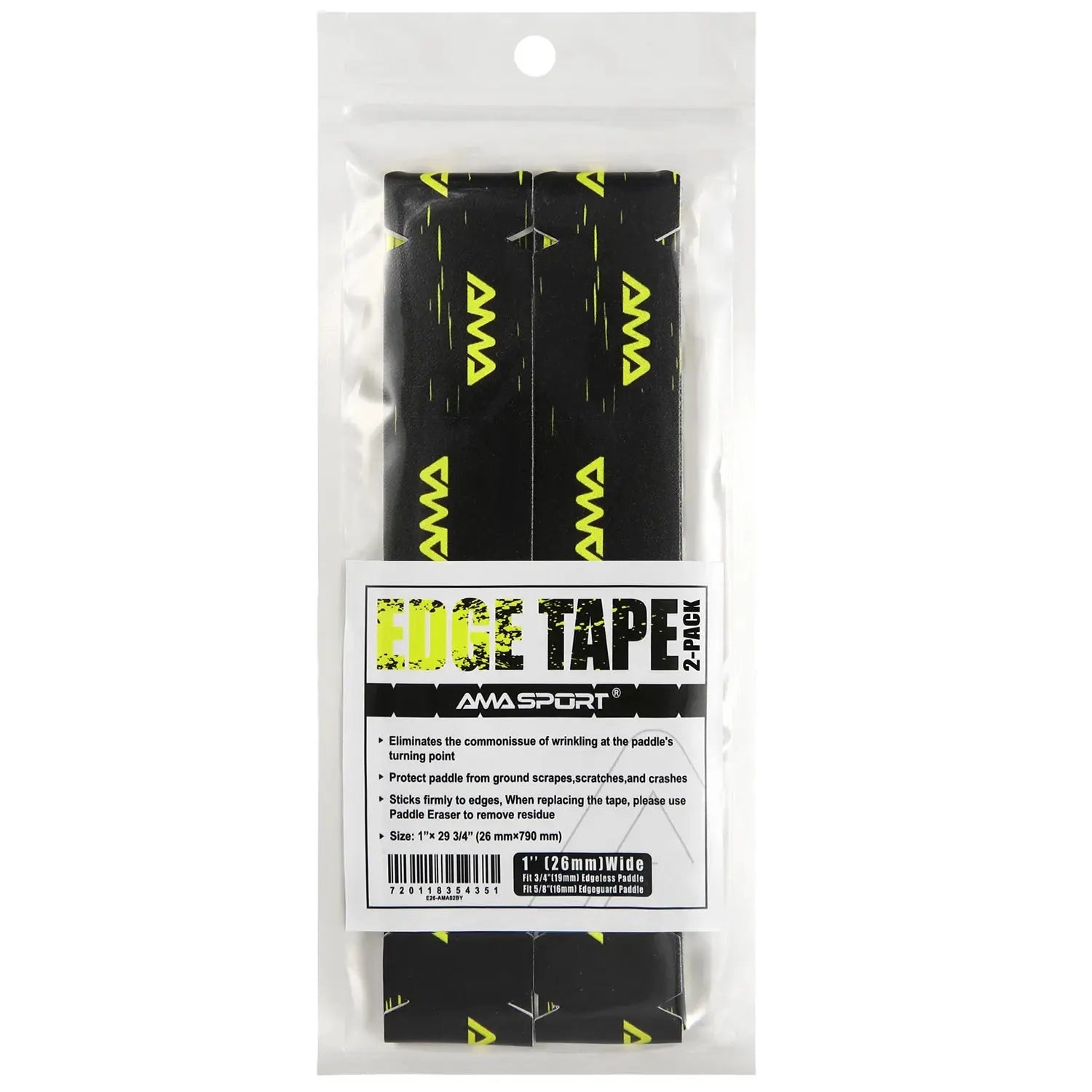 Pickleball Paddle Protection Tape New Color for 13mm/16mm/19mm Padel- 2 Units Pack Paddle Head Edge Guard- Pickleball Lead Tape Zenn Organics Inc
