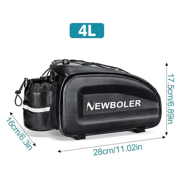 NEWBOLER Hard Shell Bicycle Trunk Bag Large Capacity Bike Shoulder Bag Waterproof Bike Rear Seat Rack Bag For MTB Cycling E-Bike Zenn Organics Inc