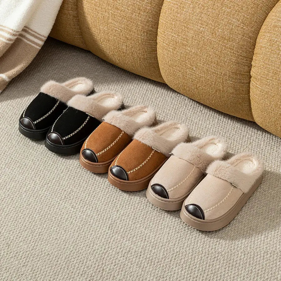Fashion Women Slippers Winter Soft Thick Soled Indoor and Outdoor Warmth Comfort Breathable Non Slip Casual Couple Home Shoes Zenn Organics Inc
