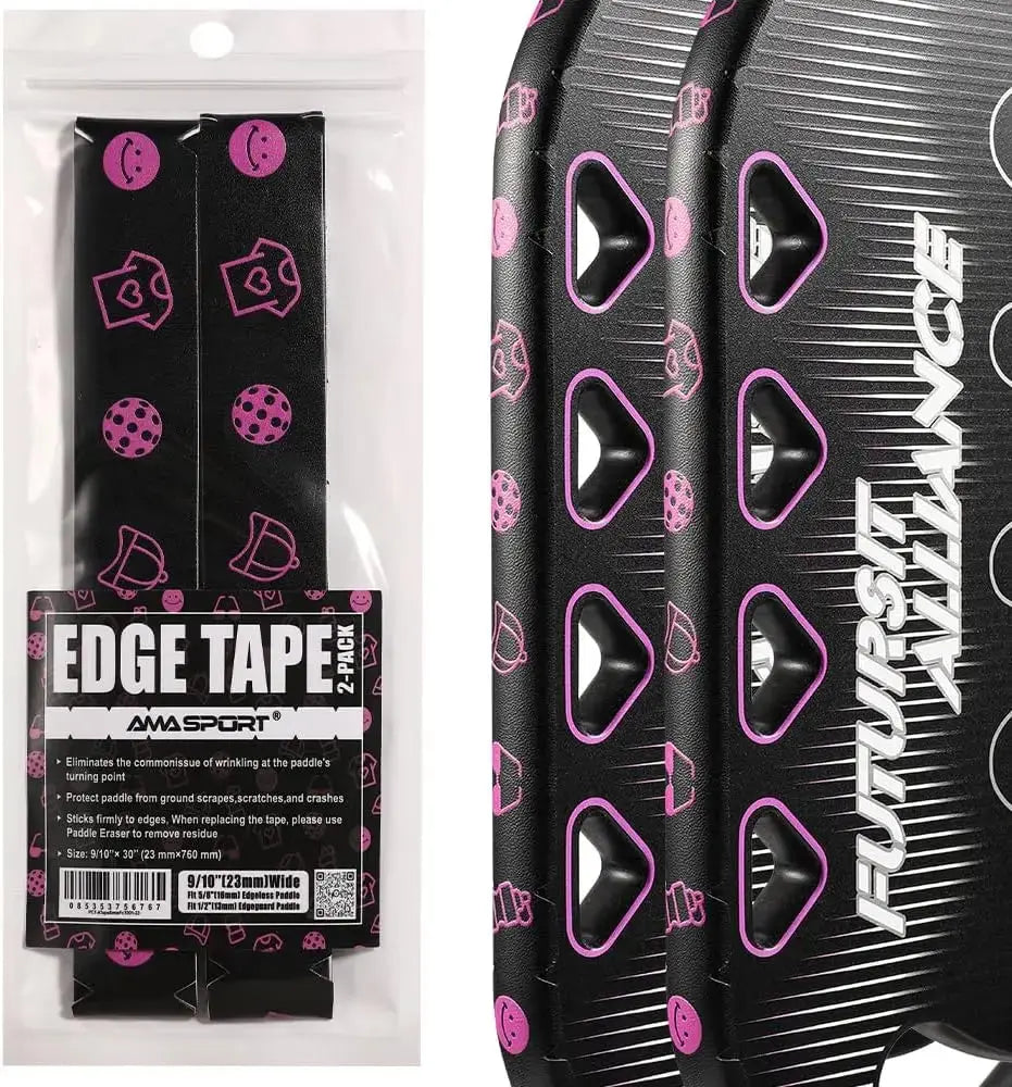 Pickleball Paddle Protection Tape New Color for 13mm/16mm/19mm Padel- 2 Units Pack Paddle Head Edge Guard- Pickleball Lead Tape Zenn Organics Inc