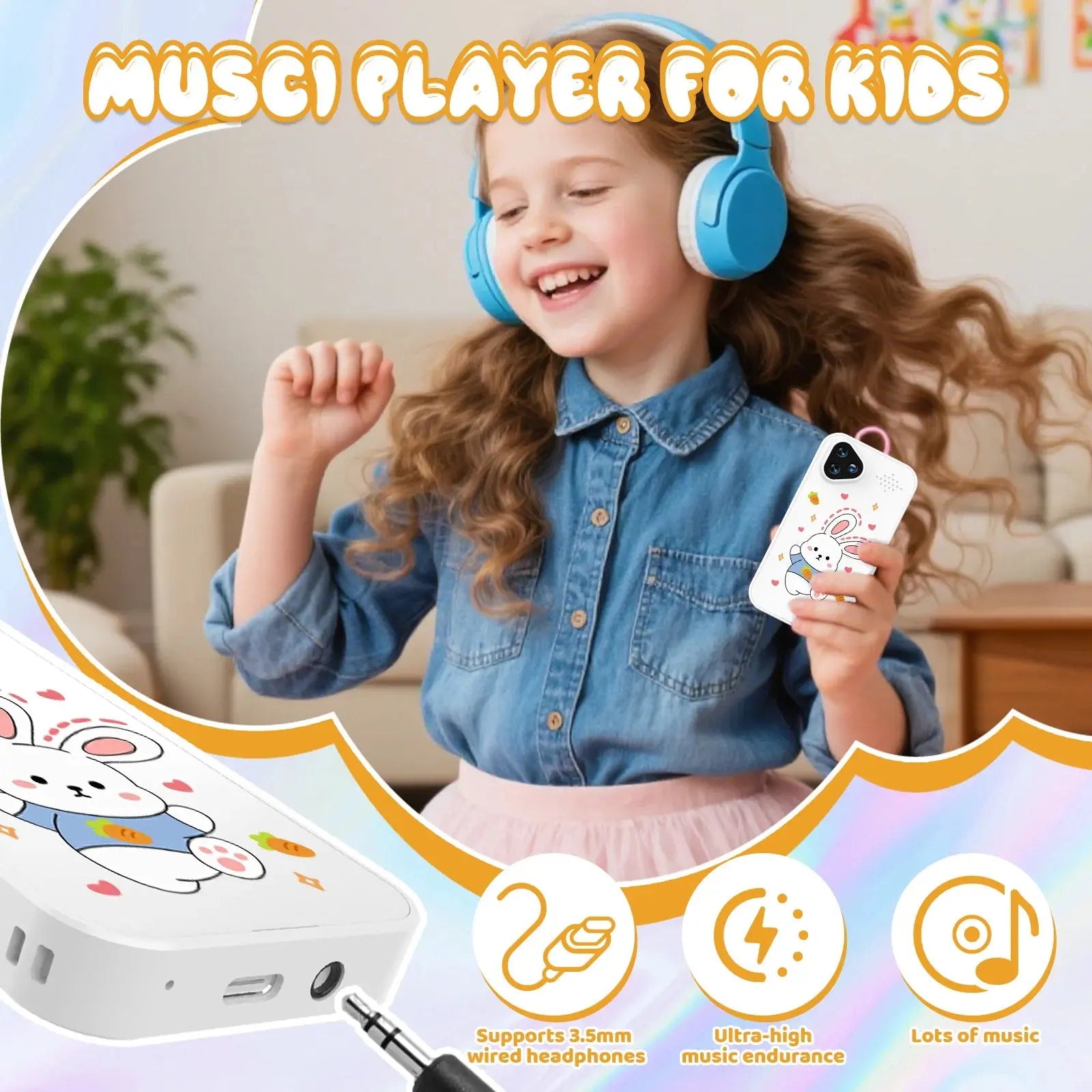 Kids Smart Phone with Dual Camera, 2.8" Touchscreen, 720P IPS Display, Battery, USB-C Charging, 4+ Years Old, prefer gift Zenn Organics Inc
