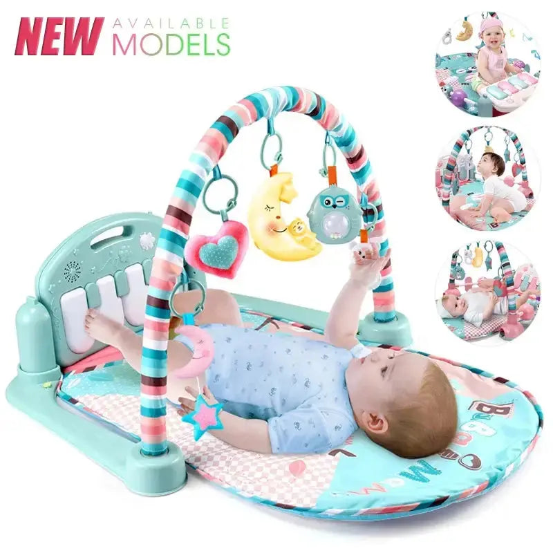 Baby Fitness Stand Music Play Gym Activity Toys Newborn Piano Crawling Blanket Pedal Game Pad Early Education 0-36 Months Gifts Zenn Organics Inc