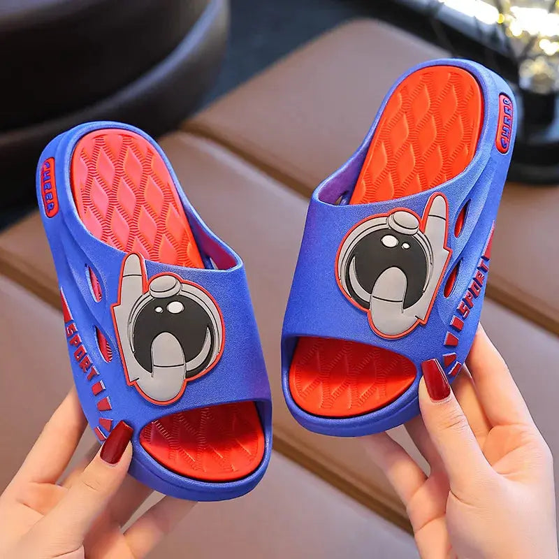 2026 Kids Summer Slippers Cartoon Non Slip Soft Sole Parent Child Bathroom Outdoor Home Sandals Comfortable Walking Shoes Zenn Organics Inc