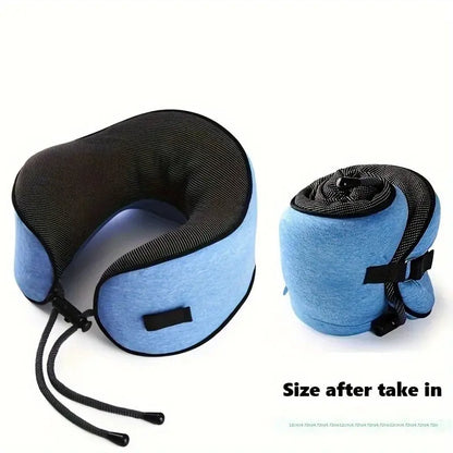 Travel Pillow 100% Pure Memory Foam Travel Neck Pillow, Airplane Pillow for Traveling、Car、Home、Office，Washable Cover Zenn Organics Inc