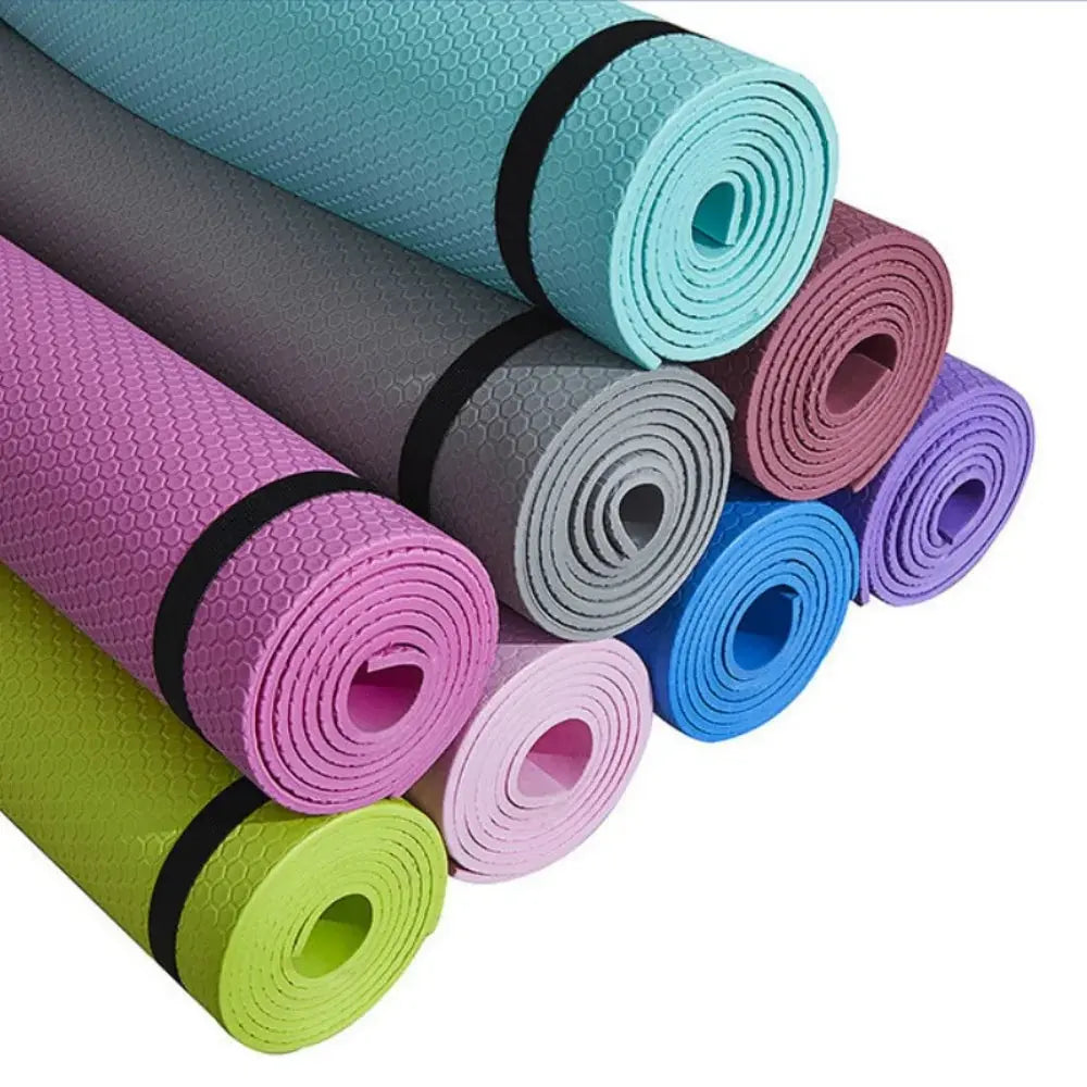 Zenn Organics Inc anti-skid EVA yoga mat with 3mm-6mm thickness, ideal for exercise, yoga, Pilates, and gymnastics.