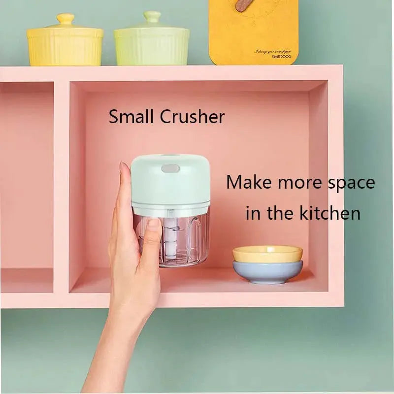 250ML Electric Kitchen Food Chopper Mini USB Food Crusher Portable Meat Grinder Vegetable Chopper For Kitchen household Outdoor Zenn Organics Inc