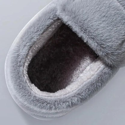 Men's slippers Winter Solid Color Wrap Heels Plush Slippers Non-slip Warm Women Men Home Casual Cotton Shoes Big Size 50 51 Zenn Organics Inc