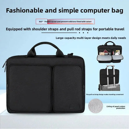 Laptop Bag Handbag 13 14 15 inch for MacBook Air Pro M1 M2 M3 HP Dell Notebook Shoulder Sleeve Protective Computer Briefcase Zenn Organics Inc