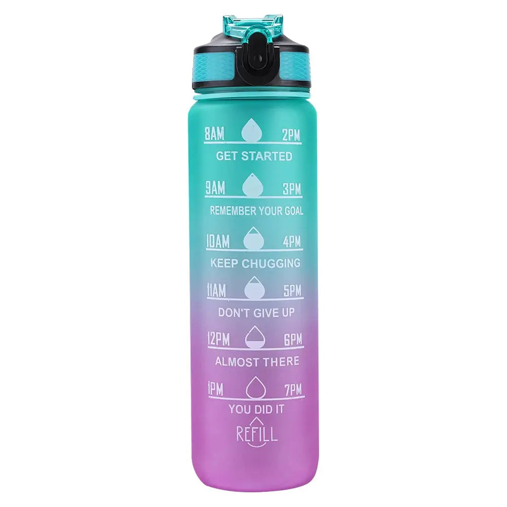 1L Water Bottle Portable Sport Water Bottle Pretty Drink Bottle Leakproof Gym Water Bottle for Outdoor Travel Fitness Cycling Zenn Organics Inc