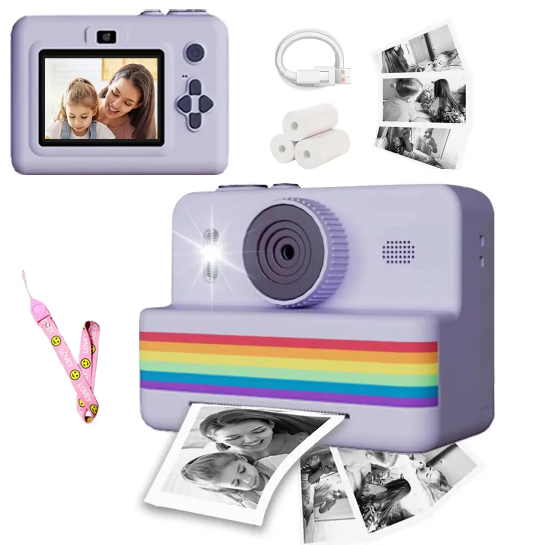 Digital Children Camera For Photography Mini Printer Portable Thermal Instant Print Photo Kids Camera 2.8inch HD Video Toy Gifts Zenn Organics Inc
