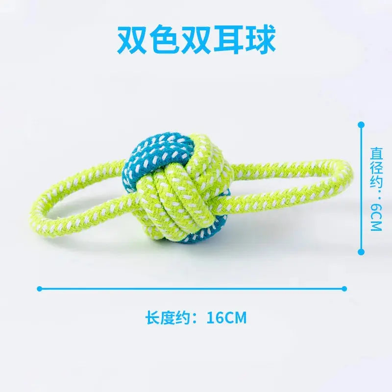 Zenn Organics Inc pet dog toy for large and small dogs, interactive cotton rope ball for chewing and dental play