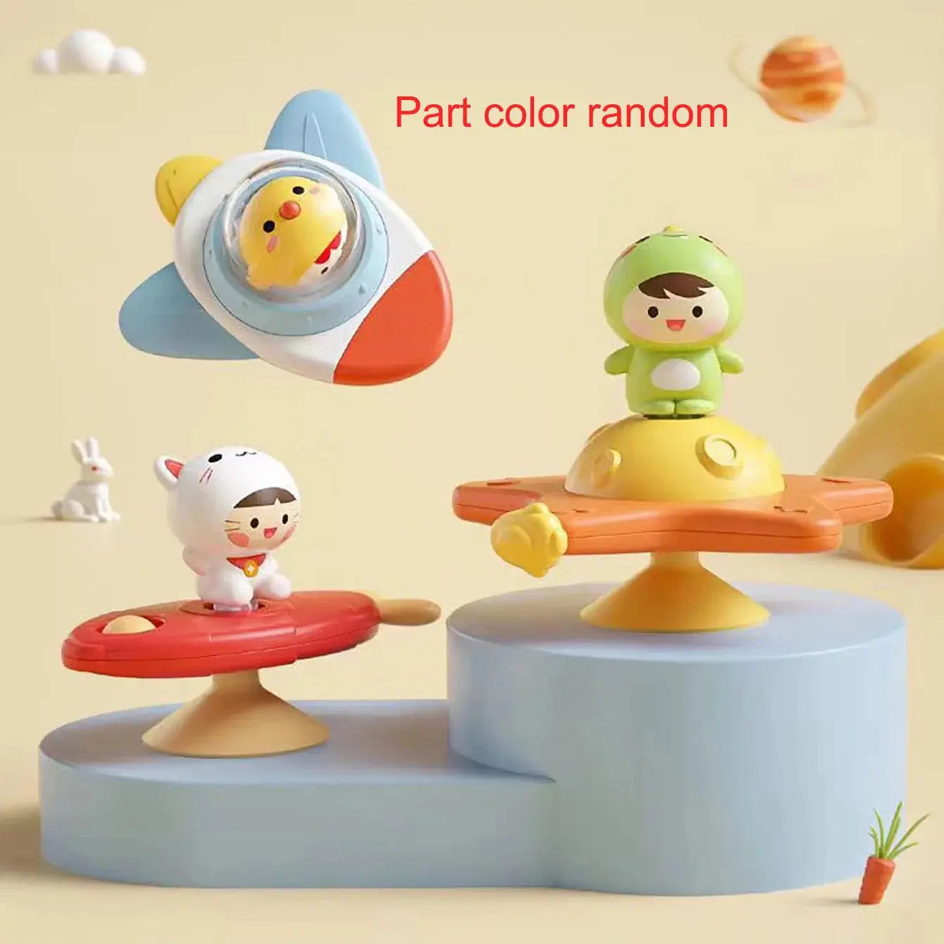 Baby Soothe Toy Cartoon Airplane Soothe Baby Artifact Baby Bath Fun Sucker Spinner Early Education Table Games Zenn Organics Inc