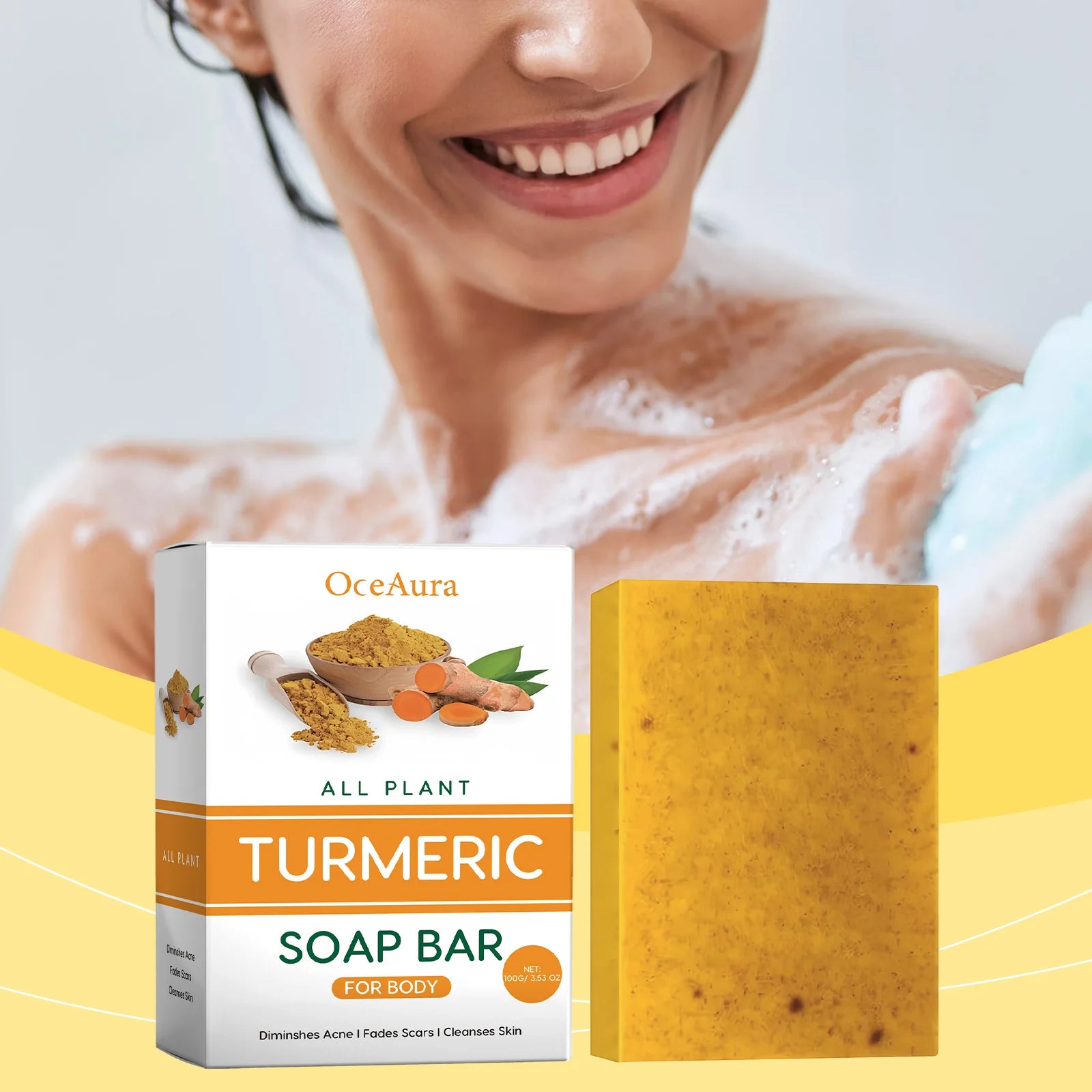 Skin Lightening Soap For Face Body Cleansing Gentle Exfoliator Shrink Pores Fade Dark Skin Brightening Turmeric Kojic Acid Soap Zenn Organics Inc