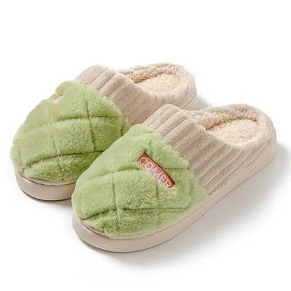 Women's Casual Home Slippers Soft Bottom Plush Slippers Anti-slip Thermal Slippers Indoor Winter Men's Fashion Casual Flats Slip Zenn Organics Inc