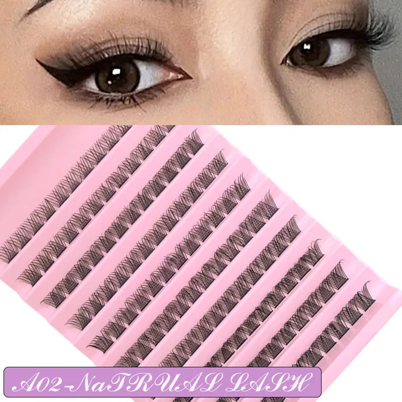 DIY Eyelash Extension Kit Individual Lashes Cluster Mix Lash Clusters with Lash Bond and Seal and Lash Accessories Zenn Organics Inc