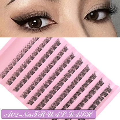 DIY Eyelash Extension Kit Individual Lashes Cluster Mix Lash Clusters with Lash Bond and Seal and Lash Accessories Zenn Organics Inc