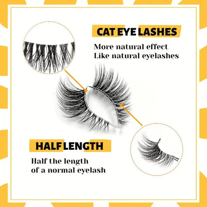 10 Pairs Elegant Faux False Eyelashes, Wispy Cat Eye Design for Natural Fluffiness - Perfect for Everyday Glam Zenn Organics Inc