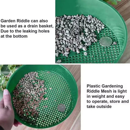 Garden Sieve Soil Sifter, Round Sieve Earth Stone Fine Gardening Tool Home Planting Sieve Screen Garden Soil Filter Net Sifter Zenn Organics Inc