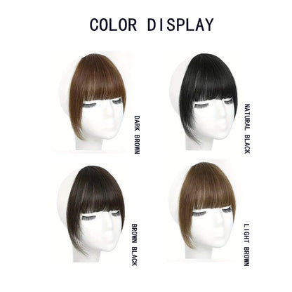 Hair bangs clip-in extensions Fringe fake hair wigs Synthetic Toupee Hairpiece with sideburns DIY Elegant women Hair Accessories Zenn Organics Inc