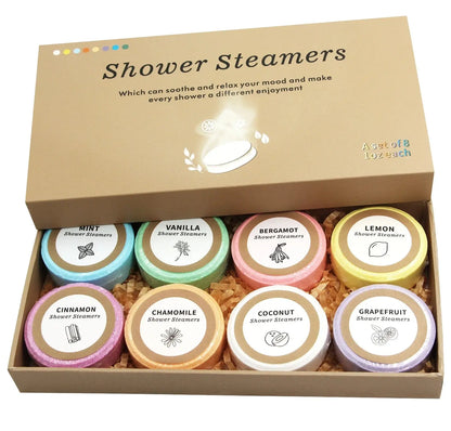 Shower Steamers - 8 Pack Shower Bombs Gifts For Her With Essential Oil For Home SPA, Self-Care & Relaxation Valentine's Birthday Zenn Organics Inc