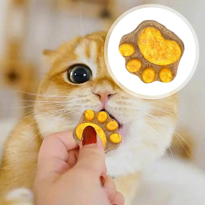 Cat Snacks Paw Shape Dried Indoor Kitten Snacks Teeth Cleaning Supplement Pet Chews for Large Small Feline Rewarding Care Daily Zenn Organics Inc