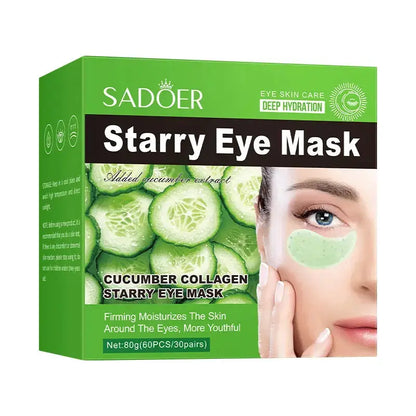 Cucumber Hydrating Eye Mask, Containing Cucumber Extract. Replenish Moisture, Leaving the Skin Moisturized and Radiant. Suitable for Each Skin Type. Zenn Organics Inc