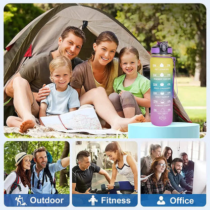 1L Water Bottle Portable Sport Water Bottle Pretty Drink Bottle Leakproof Gym Water Bottle for Outdoor Travel Fitness Cycling Zenn Organics Inc