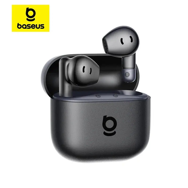 Baseus Bass BS2 Lite True Wireless Earbuds Bluetooth 6.0 Semi-in-Ear Earphones 2-Mic AI ENC 40H Playtime IP55 SuperBass Ear buds Zenn Organics Inc