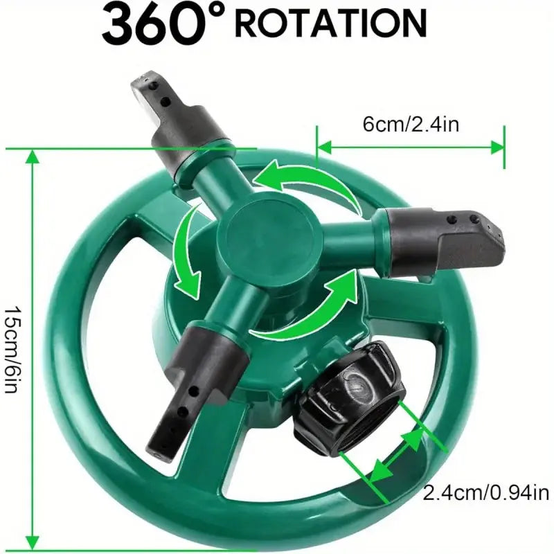 Garden Sprinkler, Adjustable 360 Degree Rotation Lawn Sprinkler, Large Area Coverage, Multipurpose Yard Sprinklers for Plant Irr Zenn Organics Inc