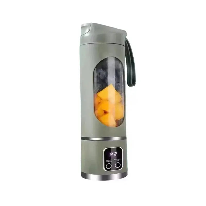 Portable Zenn Organics Inc blender juicer with 450ml capacity, 8 blades, and travel-friendly design for fresh smoothies and juices.
