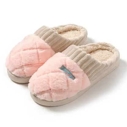 Women's Casual Home Slippers Soft Bottom Plush Slippers Anti-slip Thermal Slippers Indoor Winter Men's Fashion Casual Flats Slip Zenn Organics Inc