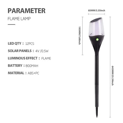 Solar outdoor LED lawn lamp by Zenn Organics Inc, waterproof garden path light illuminating yard and backyard landscapes.