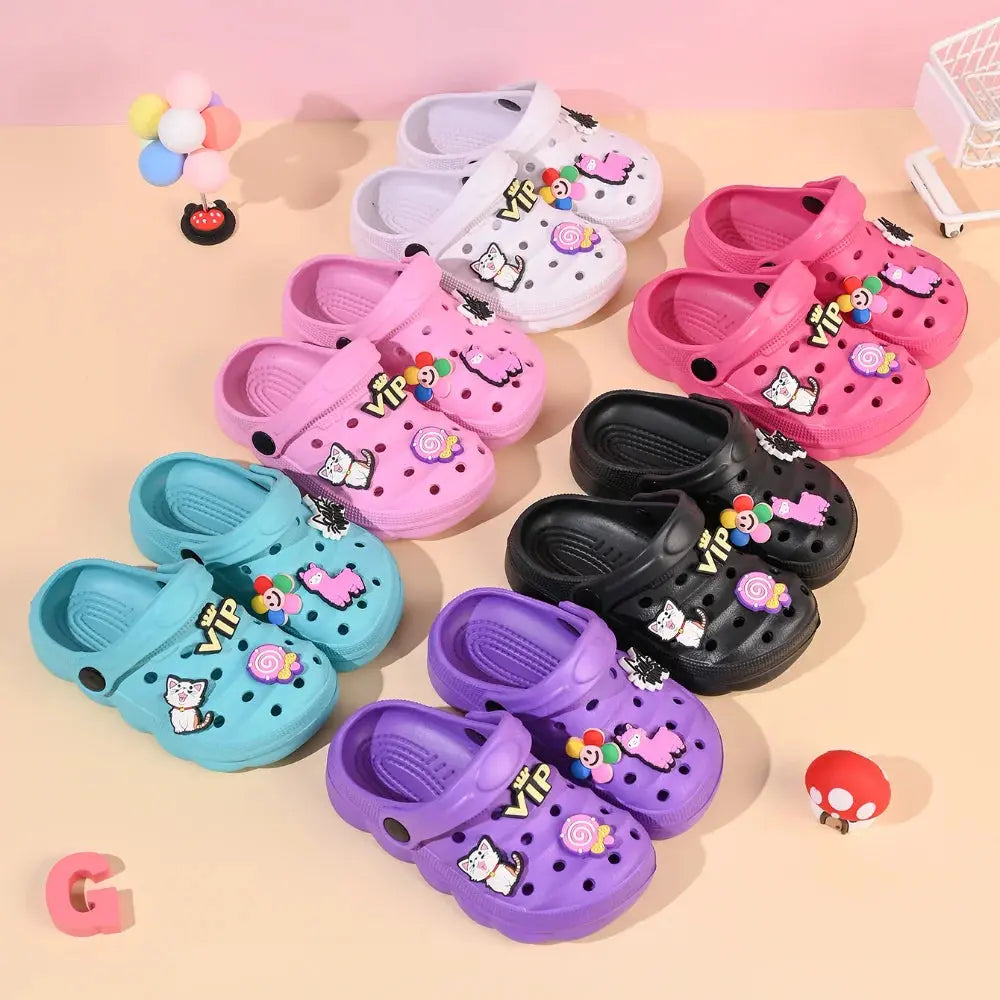 Summer Children's Slippers Boys Girls Cartoon Cute Anti-Slip Open-Toe Clogs Infant Toddler and Big Kids Sandals Zenn Organics Inc