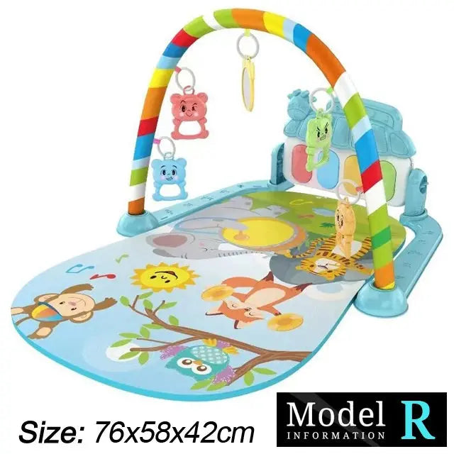 Baby Fitness Stand Music Play Gym Activity Toys Newborn Piano Crawling Blanket Pedal Game Pad Early Education 0-36 Months Gifts Zenn Organics Inc