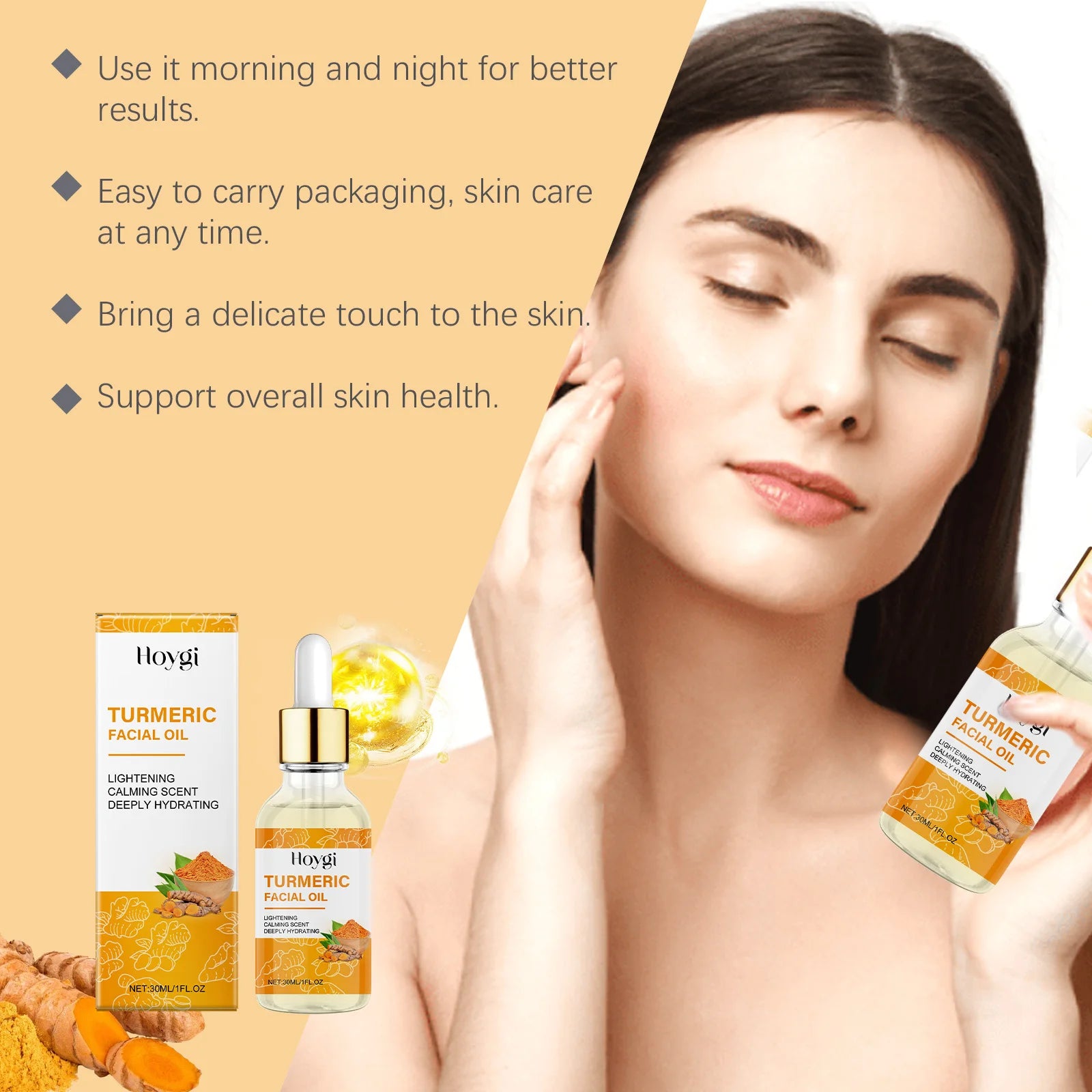 Turmeric Facial Essential Oil Repair Firming Deep Cleansing Soap Even Skin Tone Cream for Face Reduce Dullness Nourish Skin Care Zenn Organics Inc