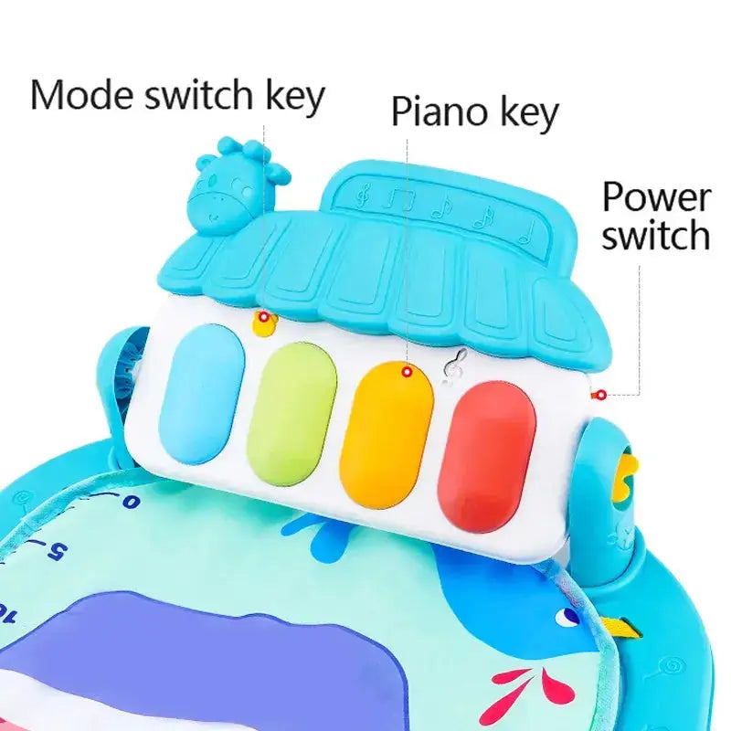 Baby Fitness Stand Music Play Gym Activity Toys Newborn Piano Crawling Blanket Pedal Game Pad Early Education 0-36 Months Gifts Zenn Organics Inc