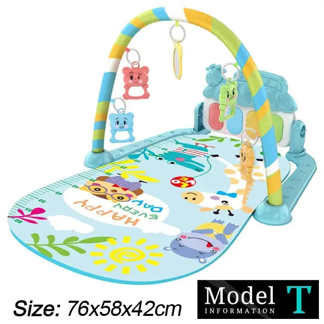 Baby Fitness Stand Music Play Gym Activity Toys Newborn Piano Crawling Blanket Pedal Game Pad Early Education 0-36 Months Gifts Zenn Organics Inc
