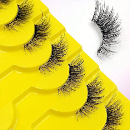 10 Pairs Elegant Faux False Eyelashes, Wispy Cat Eye Design for Natural Fluffiness - Perfect for Everyday Glam Zenn Organics Inc