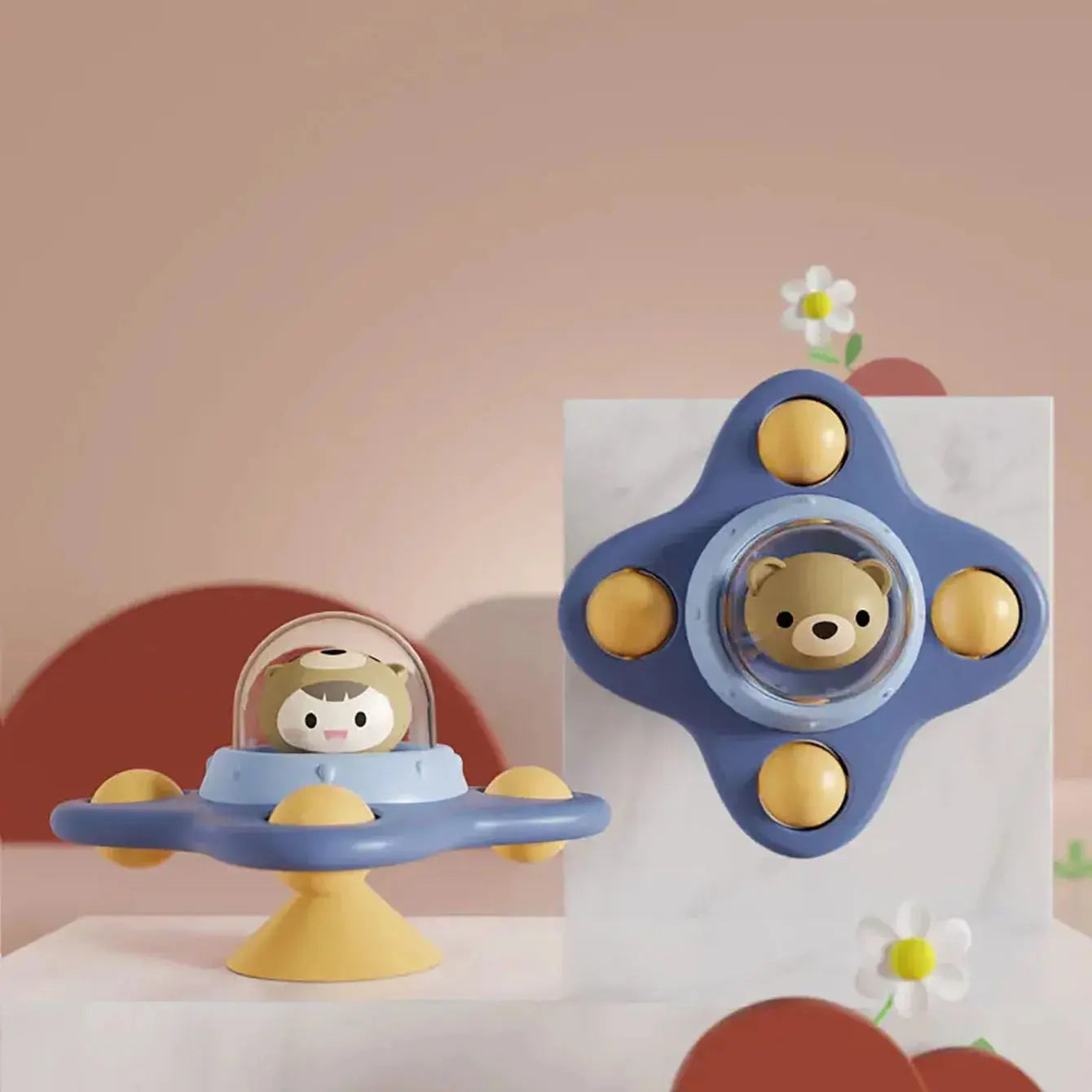 Baby Soothe Toy Cartoon Airplane Soothe Baby Artifact Baby Bath Fun Sucker Spinner Early Education Table Games Zenn Organics Inc