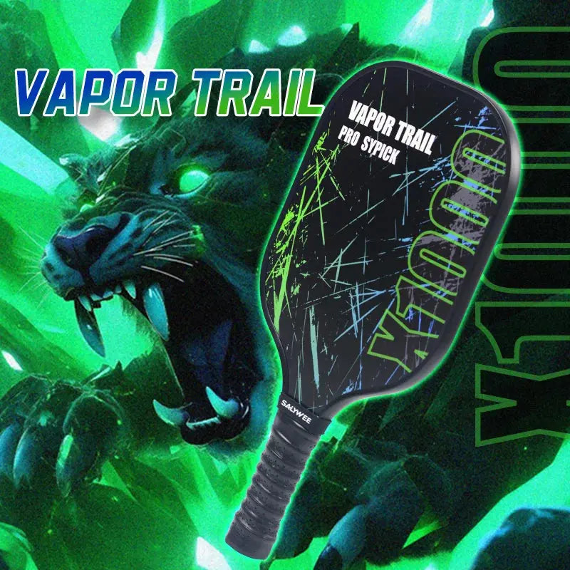 SALYWEE Pro Pickleball Paddle - X1000, Durable Fiberglass, Prevent Paint Peeling, Black & Neon Green Design, PP Honeycomb Core Zenn Organics Inc