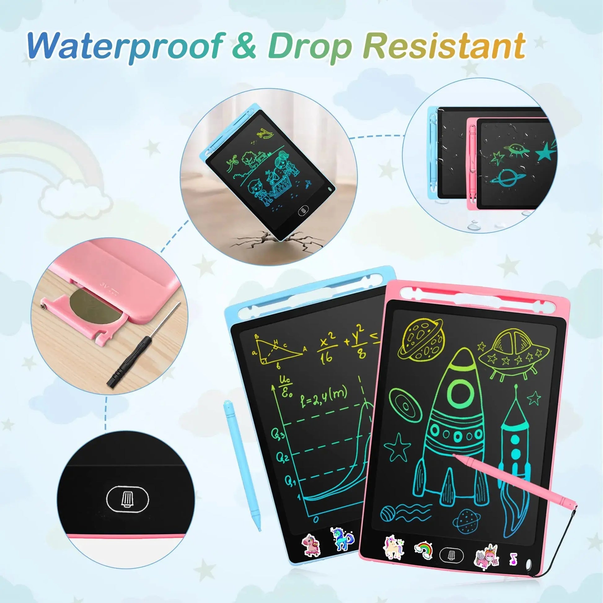 LCD Writing Tablet Board,Drawing Tablet Children Toys, Educational Toys for 3 4 5 6 7 Year Old Girls Boys Baby Kids Toys Zenn Organics Inc