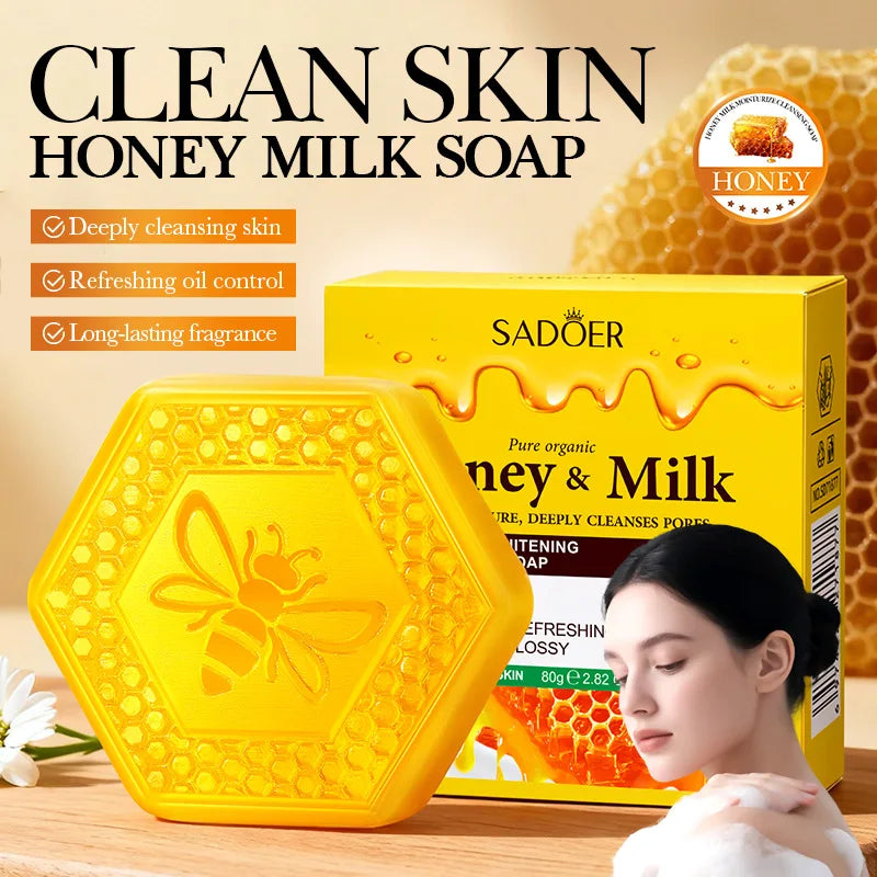 Honey Milk Whitening Moisturizing Deep Cleansing Facial Soap, Refreshing And Oil-Controlling Body Soap For Smooth Delicate Skin. Zenn Organics Inc