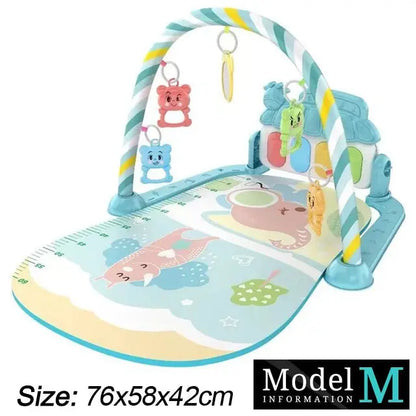 Baby Fitness Stand Music Play Gym Activity Toys Newborn Piano Crawling Blanket Pedal Game Pad Early Education 0-36 Months Gifts Zenn Organics Inc