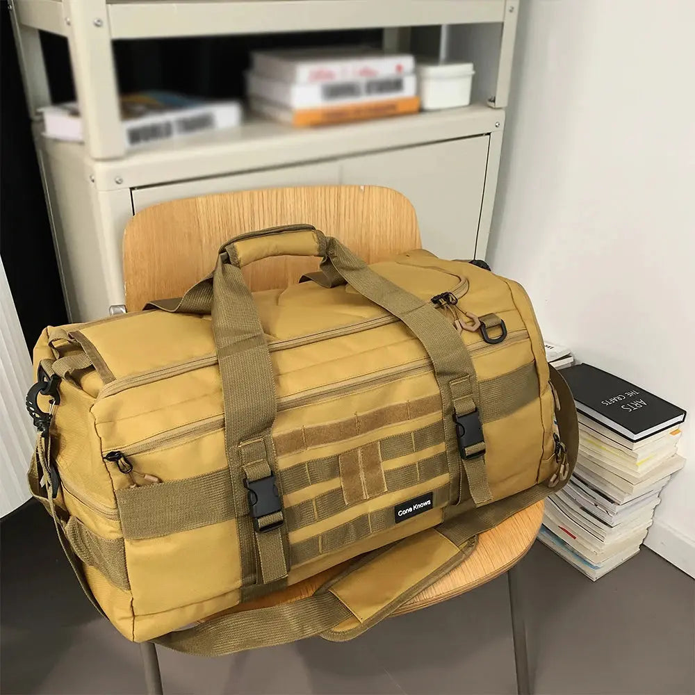 Luggage Duffel Bag Camping Backpack Tactical Large Bags Men's Hiking Travel Mountaineering Trip Utility Gym Weekend Duffle Zenn Organics Inc