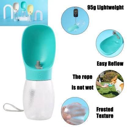 Pet Dog Water Bottle 300ML Puppy Drinking Bowls For Small Medium Dogs Cats Hiking Portable Cat Feeder Golden Retriever Supplies Zenn Organics Inc