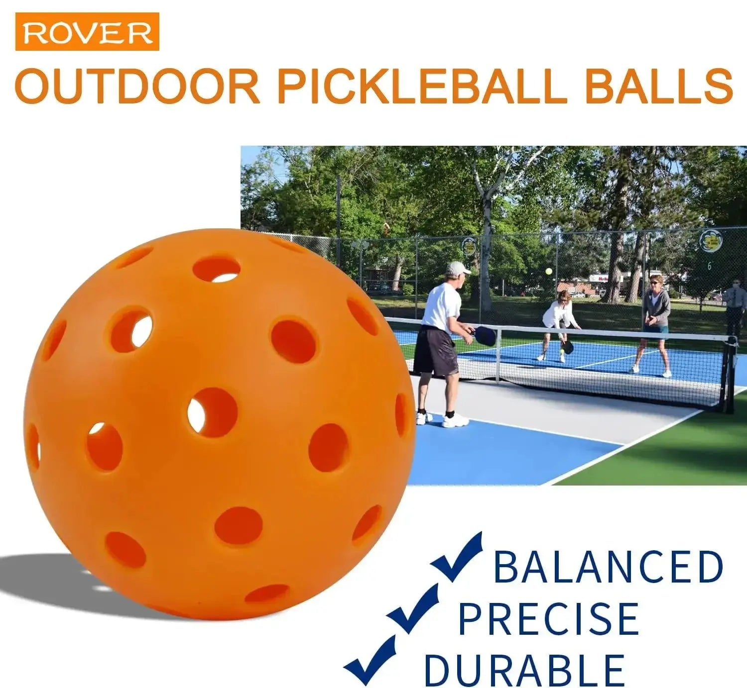 Pickleball 72MM Durable 26 Holes Outdoor 3/6/10Pcs Pickleballs  Outdoor for Competition pickleball Packs of Pickleballs Zenn Organics Inc