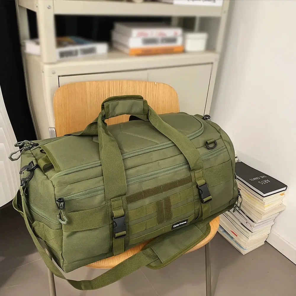 Luggage Duffel Bag Camping Backpack Tactical Large Bags Men's Hiking Travel Mountaineering Trip Utility Gym Weekend Duffle Zenn Organics Inc