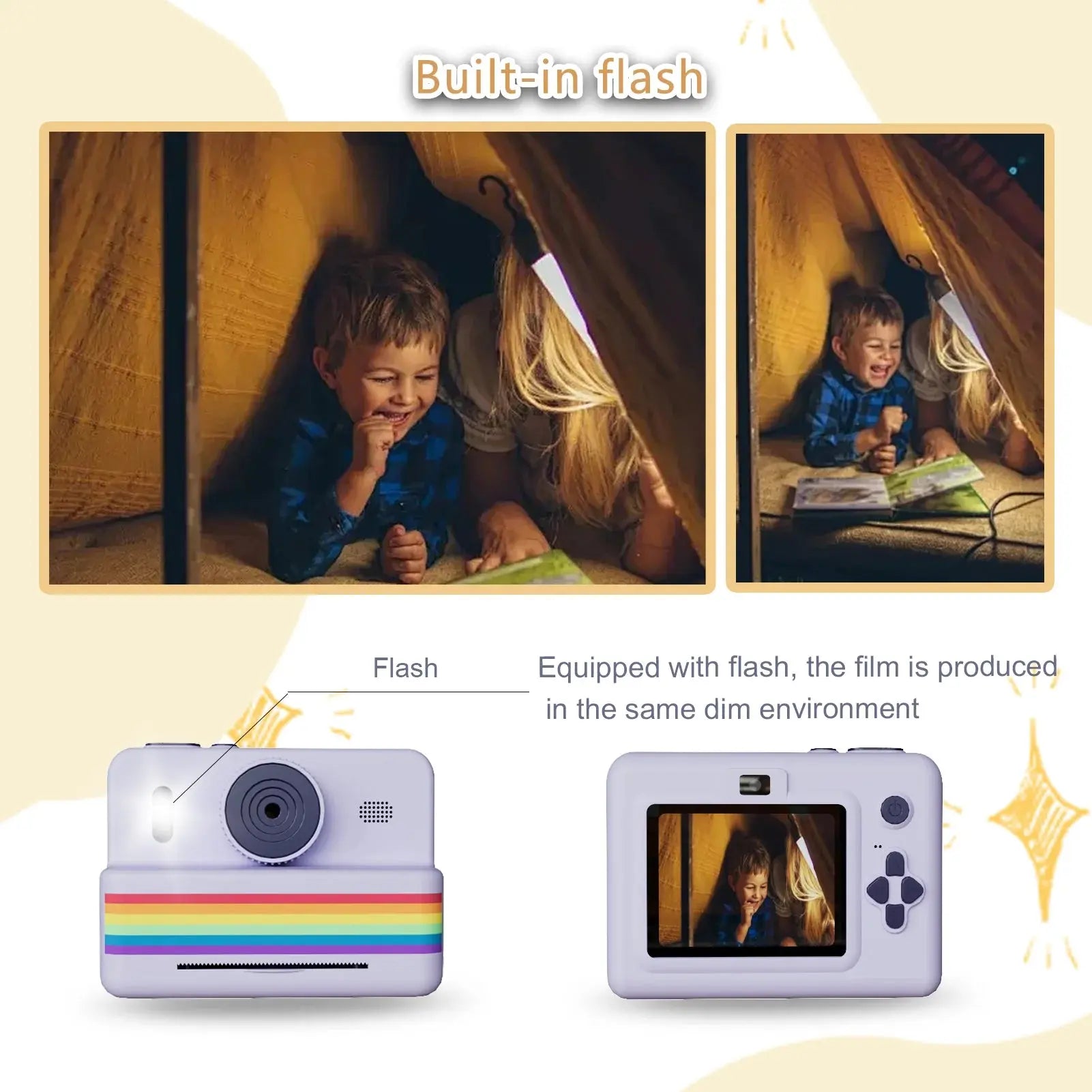 Digital Children Camera For Photography Mini Printer Portable Thermal Instant Print Photo Kids Camera 2.8inch HD Video Toy Gifts Zenn Organics Inc